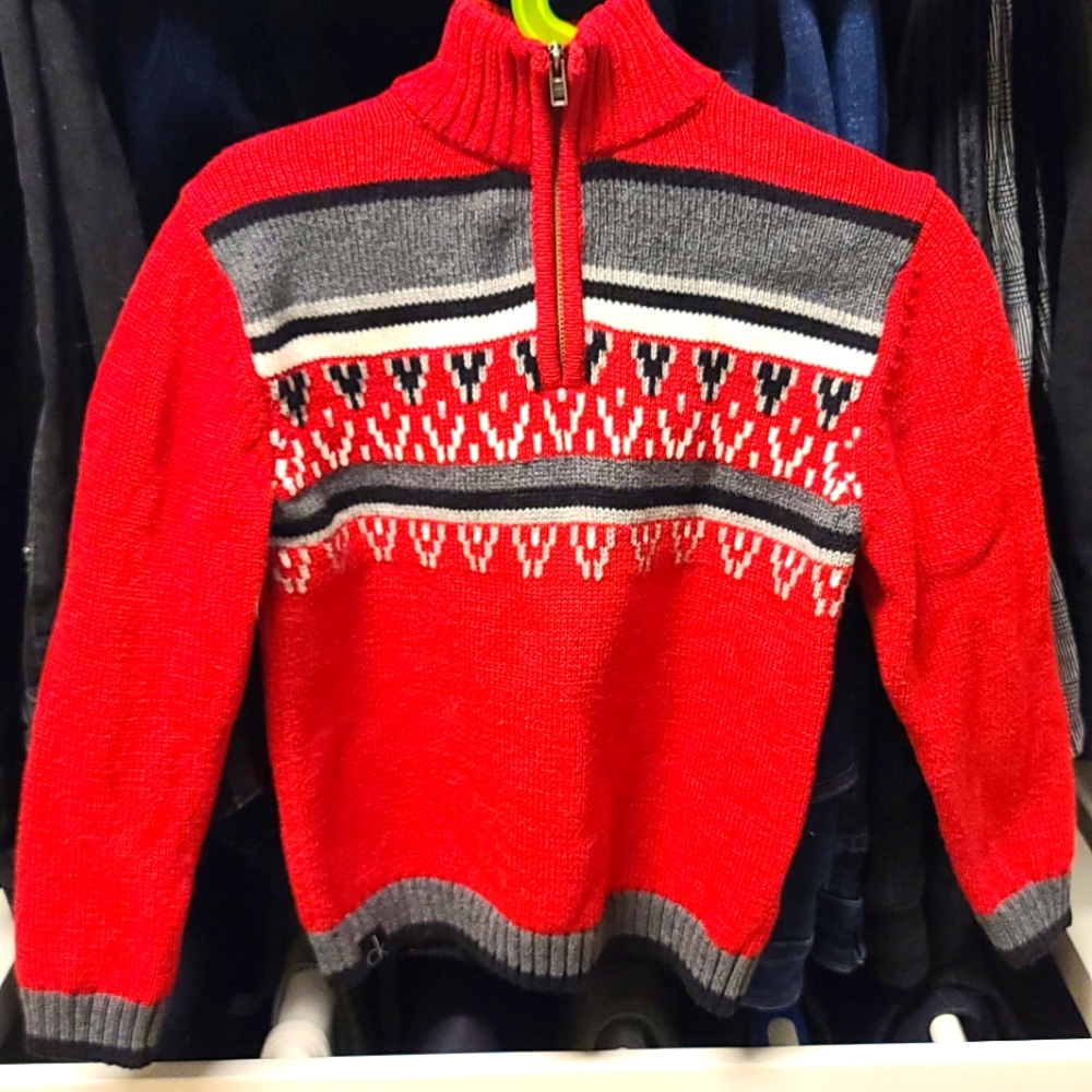 Calvin Klein Jeans Quater Zip red sweater size 3